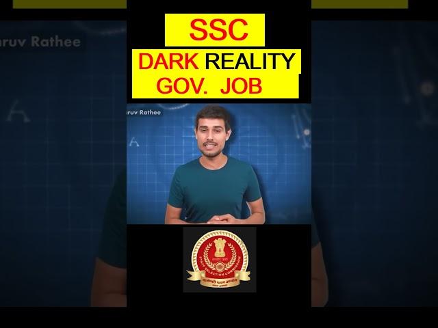 Dark Reality Of Government Jobs. || @dhruvrathee @RankersGurukul  || #shorts #youtubeshorts #cgl