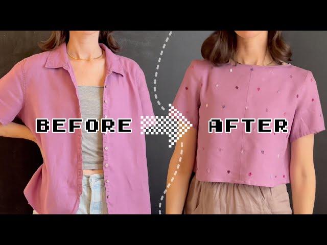 Time for a THRIFT FLIP  upcycling a shirt from start to finish