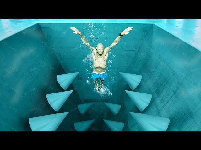 he jumped into the SCARIEST pool in the world..