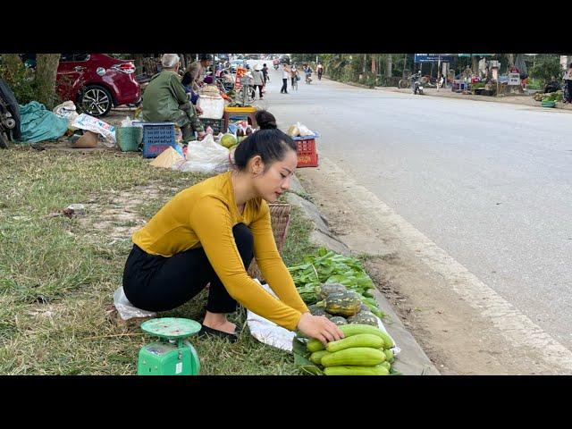 FULL VIDEO: 60 Day Go to the market to sell melon, squash, vegetables, eggplant & take care of pets.