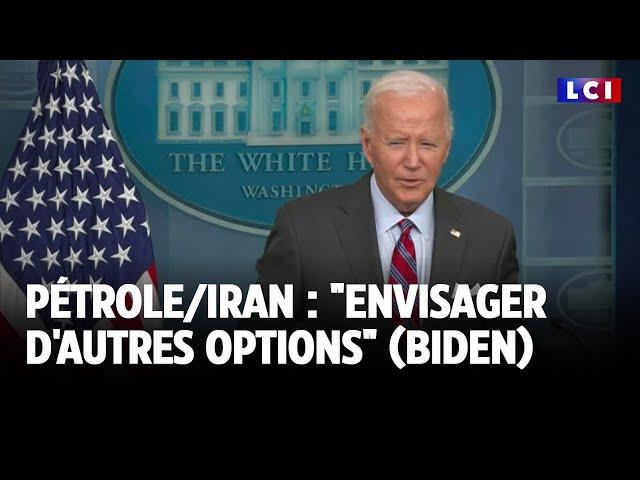 Biden : Israël devrait "envisager d’autres options" que de frapper des sites pétroliers en Iran