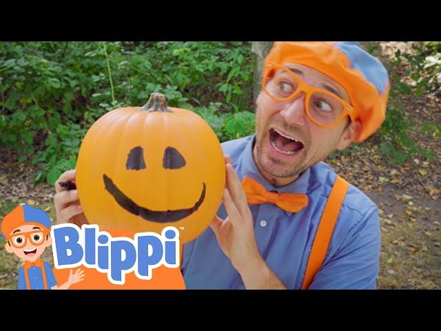 Blippi Carves Pumpkins At The Outdoor Playground | Educational Videos For Kids