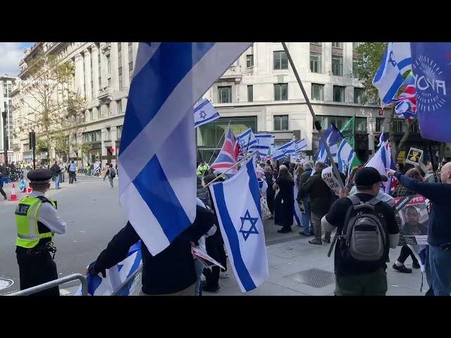 Pro-Israel Rally takes place in Aldwych, London