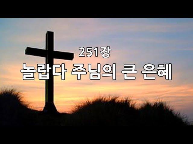 새찬송가 251장(통137) 놀랍다 주님의 큰 은혜