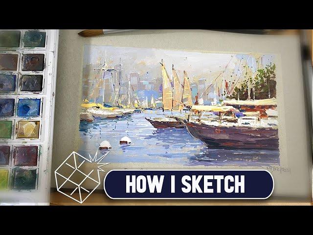 How I Sketch Outdoors In My Sketchbook - LIGHTBOX Livestream