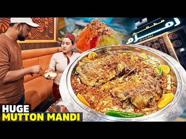 Best Mutton Mandi in Dubaii? | Huge Goat Platter, Traditional Arabian Food Luqiamat amd Qahwa, UAE