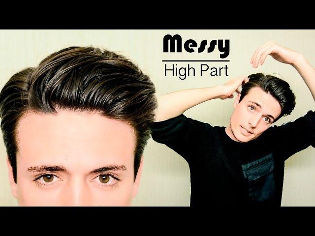 Messy High Part Hairstyle | Quick & Easy Mens Hair Tutorial