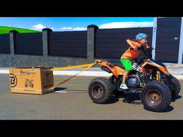 Сам заказал себе МАШИНУ... Funny BABY Unboxing and Assembling The POWER WHELL ride on KIDS car.