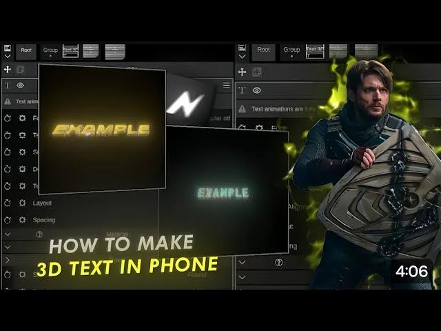 3D TEXT TUTORIAL ON PHONE