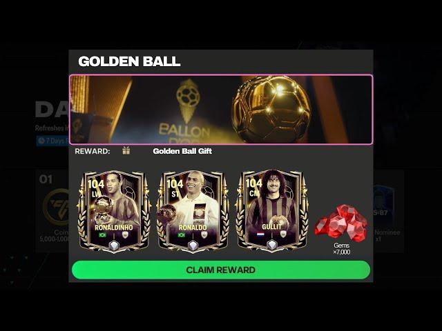 104 Ronaldinho!!! 104 Ronaldo!!! Golden Ball Free Gift | Fc Mobile