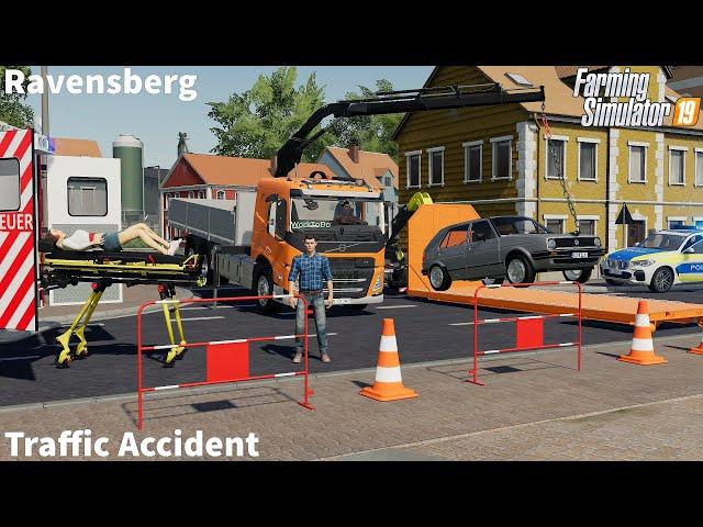 Traffic Accident, Hospitalizing Two Victims│Ravensberg│Multiplayers Role Play│FS 19