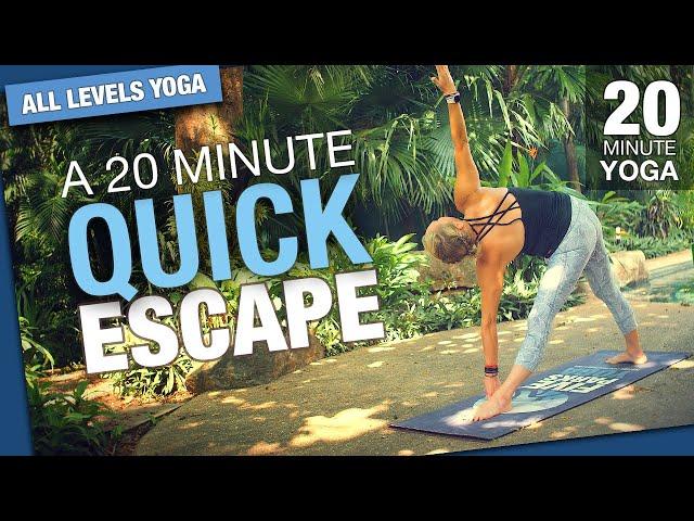 Quick Escape 20 Minute Yoga Class - Five Parks Yoga #yogaclass #yoga