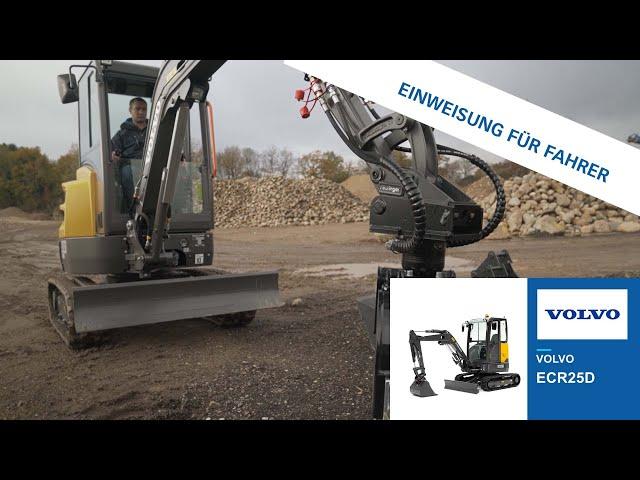 Der Volvo ECR25D für Fahrer. Grundlegende Funktionen!