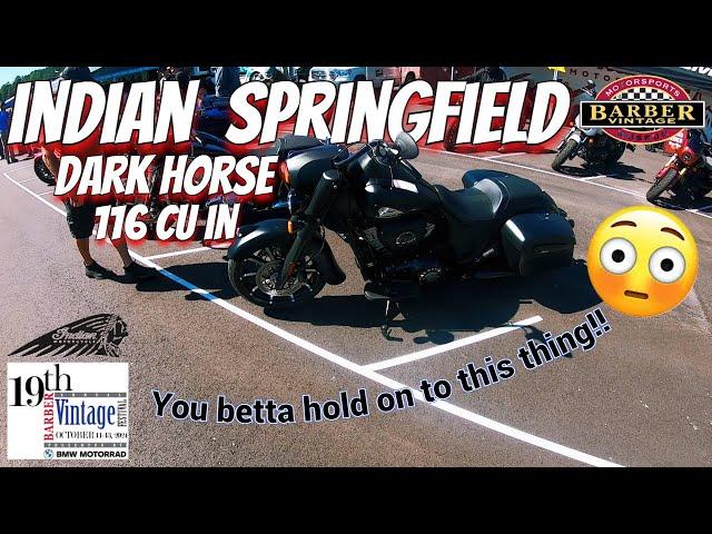 2024 Indian Springfield Dark Horse Test Ride| Barber Motorsports Vintage Festival 2024| GOOD GRIEF!