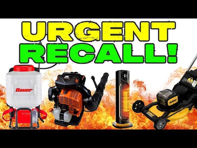 Hot Recalls: Harbor Freight, DeWalt, Echo, Space Heaters, Deere & More!