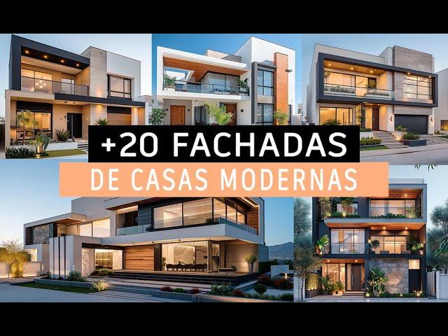 +20 FACHADAS MODERNAS de CASAS PEQUEÑAS - FACHADAS BONITAS y sencillas