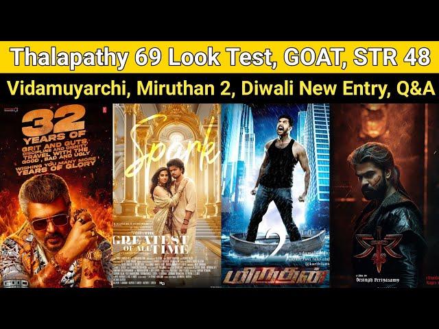 Thalapathy 69 Look Test | The GOAT, Miruthan 2, Vidamuyarchi, Brother, STR 48, Aadivelli