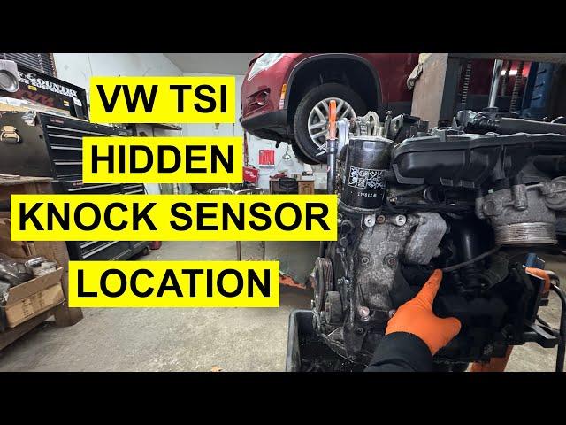 Hard To Find Knock Sensor Location On VW TSI 2.0 Turbo - Tiguan, CC, Passat etc - 2009 & Up