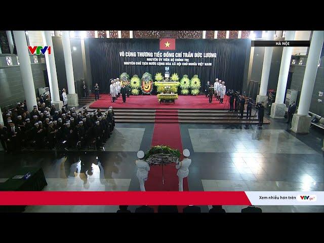 Lãnh đạo Đảng, Nhà nước ghi sổ tang tiễn biệt nguyên Chủ tịch nước Trần Đức Lương | VTV24