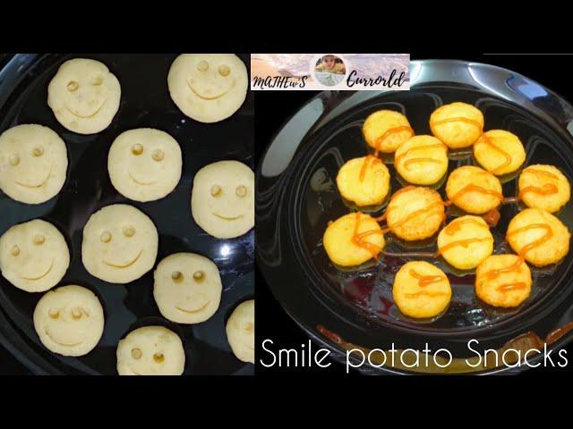 Potato Smiley Recipe/Homemade Potato Smiley/Snacks Recipe Malayalam/ Kids Recipes