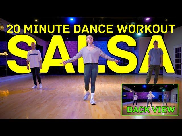 New 20 Minute Salsa Dance Workout 2023 | Easy To Follow Along Back View