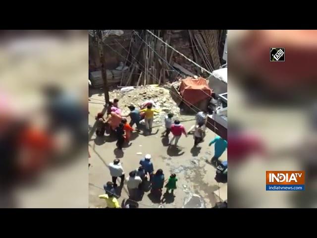 Watch: Locals pelt stone on health dept team in Indore