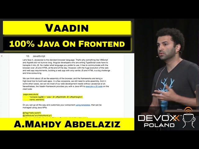 Still 100% Java for frontend development – A.Mahdy AbdelAziz