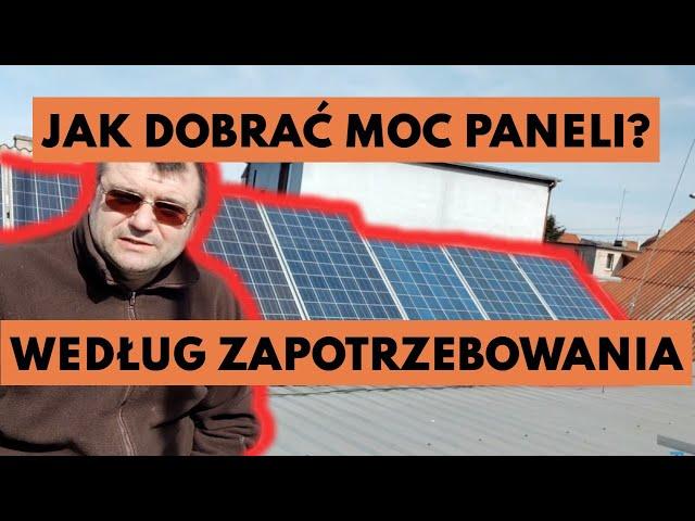 Jak dobrać moc paneli wg zapotrzebowania do instalacji off-grid (wyspowej).