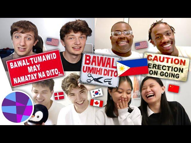 FOREIGNERS REACT TO FUNNY SIGNS IN THE PHILIPPINES  | EL's Planet