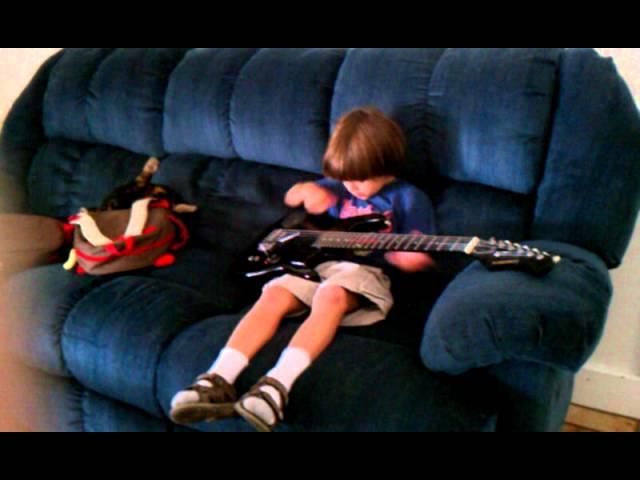 Aiden's first electric guitar