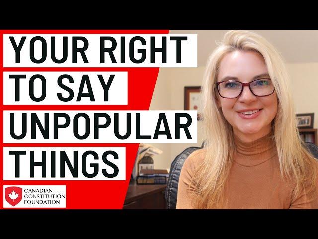 Does your right to freedom of expression include the right to say unpopular things? YES!!