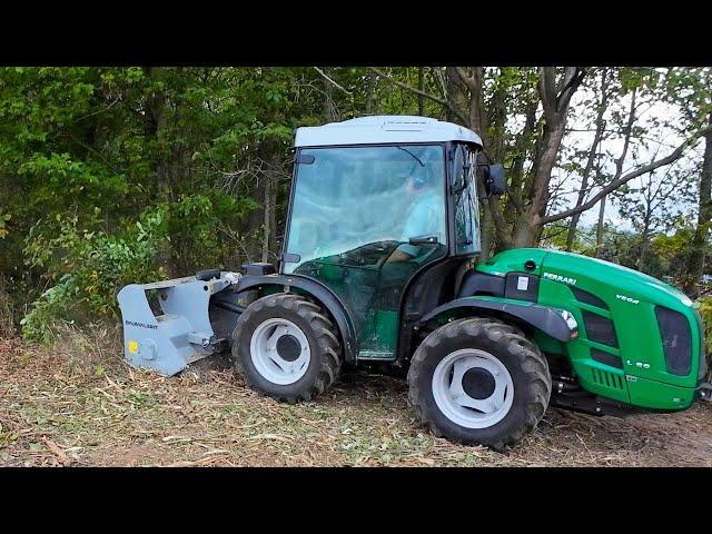 FERRARI & Brush Mulcher, TURBO Compact Tractor, T-Post Puller, Rock Bucket Grapple!