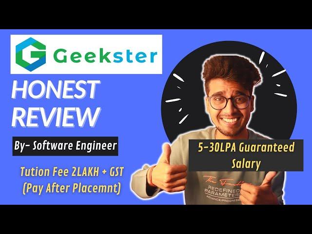 Geekster Pay after Placement Honest Review by a Software Engineer  | The Engineer Guy 2.0