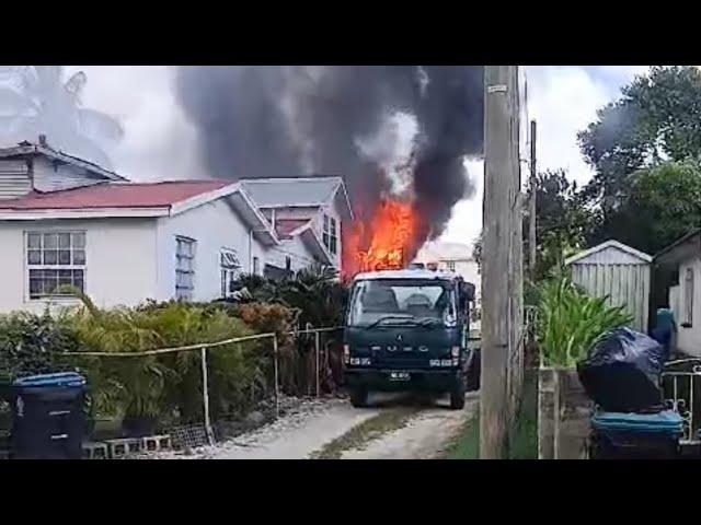 Fire in Checker Hall, St Lucy - Barbados