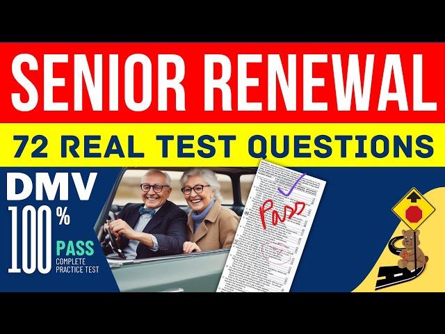 DMV SENIOR WRITTEN TEST 2024 | RENEWAL DRIVING LICENSE | DMV Permit Test California 2024