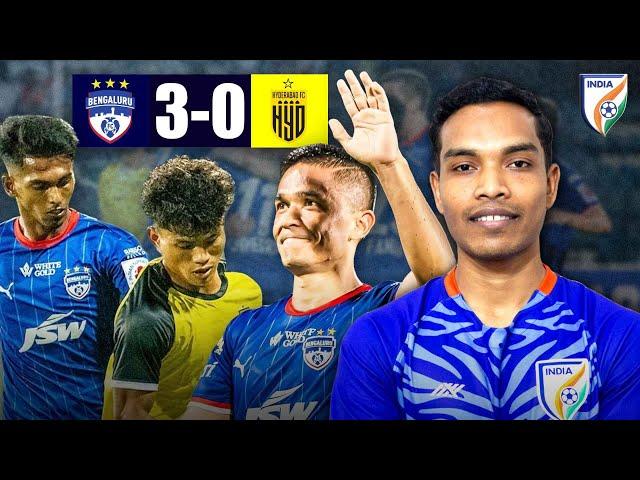 Chhetri shined as Bengaluru beats Hyderabad (3-0)