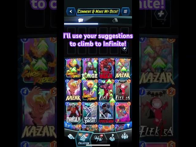 I have to play whatever you comment! #marvelsnap #nolucksgiven
