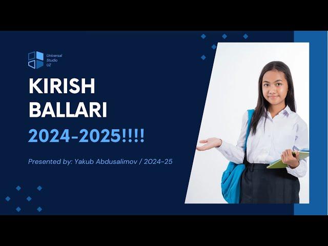 kirish ballari 2024 2025 , eng kam kirish ballari 2025 Mandat DTM 2024 2025