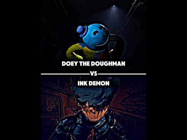 Doey The Doughman vs Ink Demon (Play-Doh man color vs Ink goat black and white)