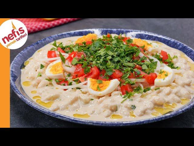 Turkish White Bean Salad 'Piyaz' Recipe | How to Make Bean Salad with Tahini Dressing