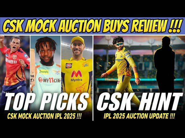 CSK Top Mock Auction Players List  | IPL 2025 News