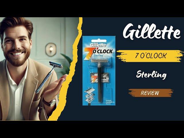 Gillete 7 Oclock Double Edge Razor Sterling |  Precision Shave with Gillette Super Platinum Blade 