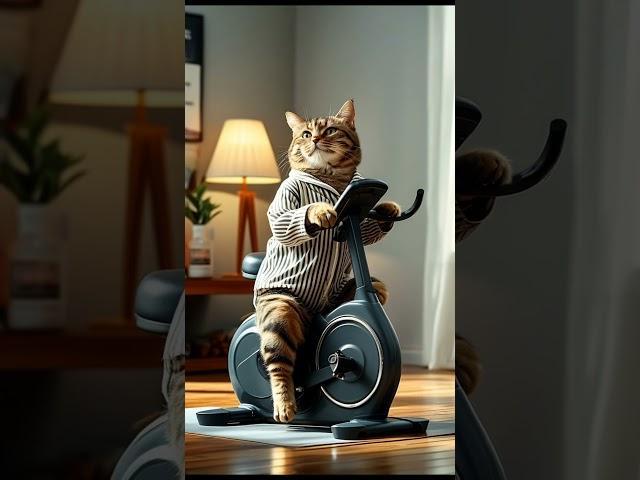  Fit and Furry: Cycling Cat’s Workout Routine! ‍️