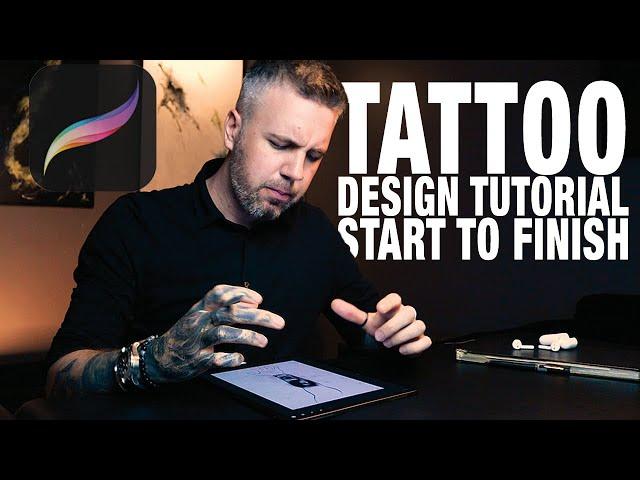 How to DESIGN a TATTOO from start to finish using PROCREATE!