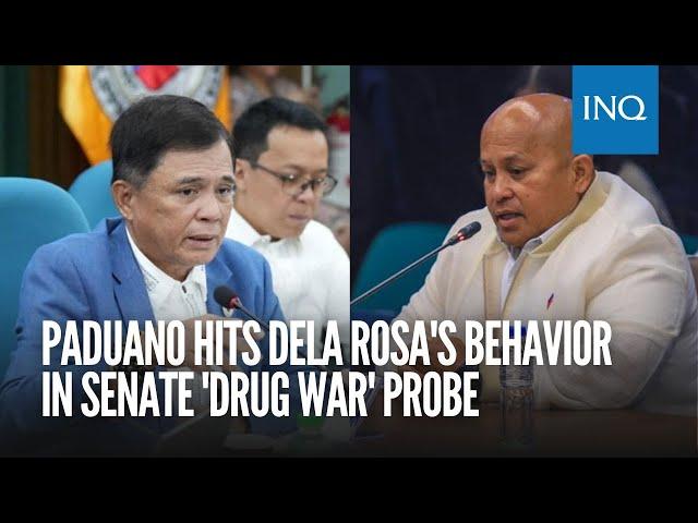 Paduano hits Dela Rosa's behavior in Senate 'drug war' probe