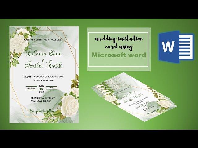 how to make a wedding invitation card on Microsoft word [FREE TEMPLATE]