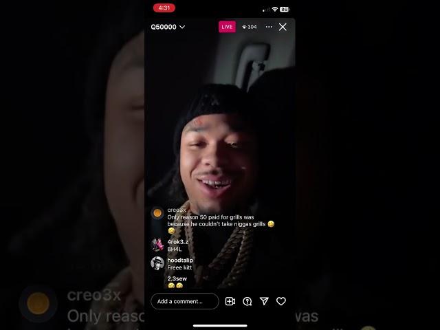 Bloodhound Q50 Instagram Live Talks About Taking Oblock Big A Brother Big Champ Chains