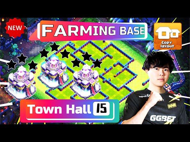 TOP 10 TH15 FARM BASE || TH15 BEST FARM BASE || TH15 BASE LAYOUT WITH LINK ANTI LOOT