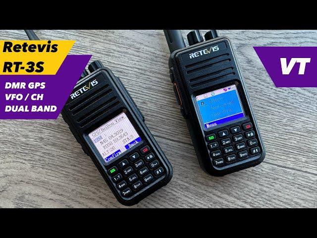 Retevis RT3S. Digital dual band radio with direct frequency entry and GPS. Great review