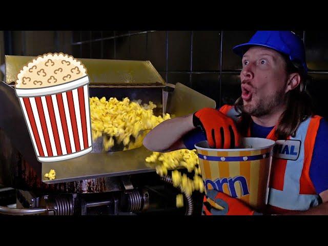 Handyman Hal makes Popcorn at the Movies | Let's go to the movies kids show